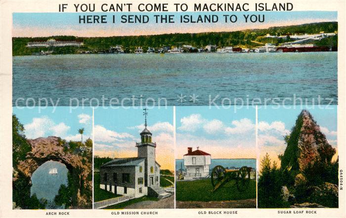 Mackinac Island Arch-Rock Old-Mission-Church Sugar-Loaf-Rock