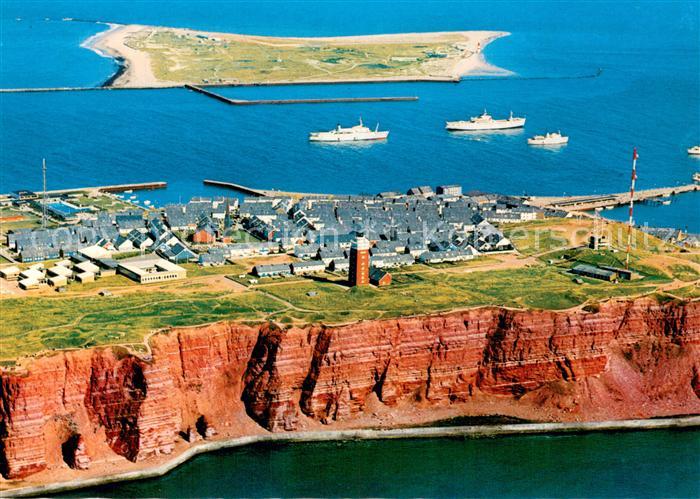 HELGOLAND Insel Schleswig-Holstein Fliegeraufnahme Oberland und Duene