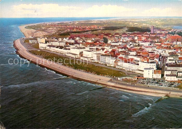 Norderney Nordseebad Fliegeraufnahme Teilansicht m. Kueste