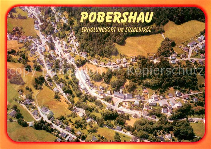 Pobershau Fliegeraufnahme Ortszentrum