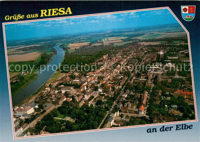 Riesa Sachsen Fliegeraufnahme Elbe