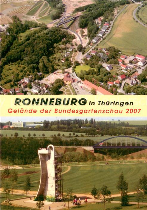 Ronneburg Thueringen Fliegeraufnahme Gelaende d. Bundesgartenschau 2007