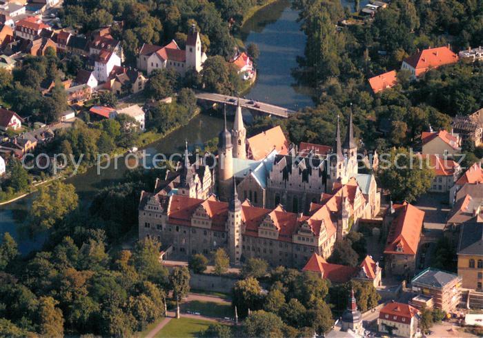 Merseburg Saale Fliegeraufnahme dom-Schloss-Ensemble Neumarktkirche Saale