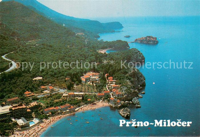 Milocer Montenegro Fliegeraufnahme Buchten-Panorama