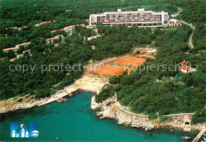 Rab Croatia Fliegeraufnahme Hotel Eva
