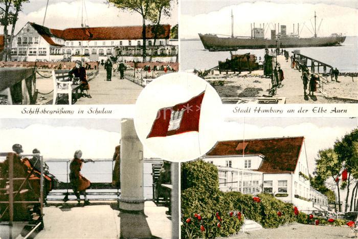 Schulau Wedel Schiffsbegruessung Anleger Schiff