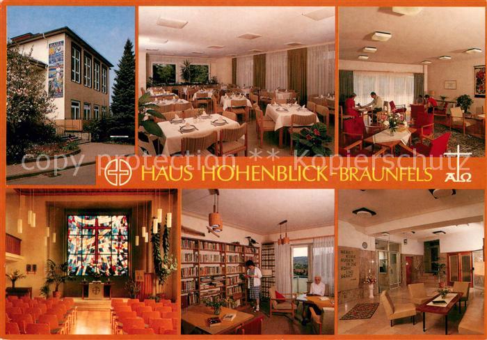 Braunfels Erholungsheim Haus Hoehenblick Restaurant Leseraum Kapelle