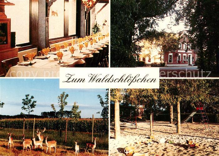 Wetten Ausflugslokal Zum Waldschloesschen Gastraum Kinderspielplatz Wild