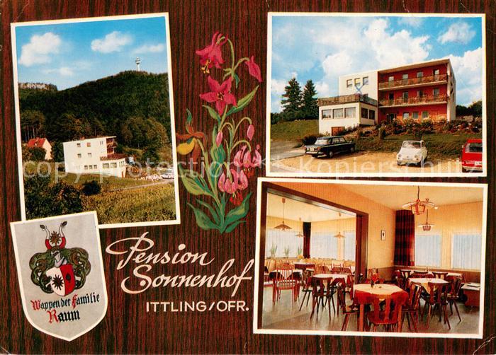 Ittling Simmelsdorf Pension Sonnenhof Gastraum Familienwappen