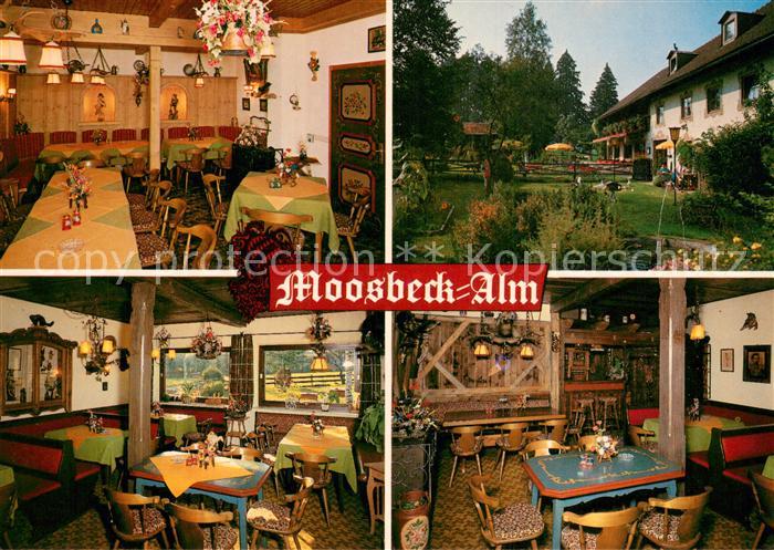 Rottenbuch Oberbayern Hotel Gasthof Moosbeck Alm Gastraum Garten