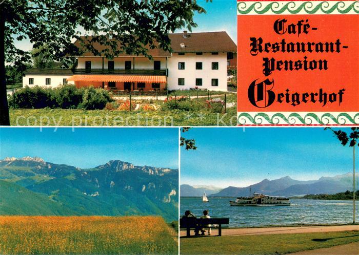 Leitenberg Chiemgau Cafe Restaurant Pension Geigerhof Landschaftspanorama Alpen