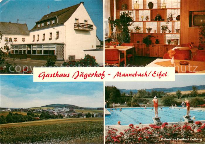 Mannebach Eifel Gasthaus Jaegerhof Freibad Kelberg Landschaftspanorama