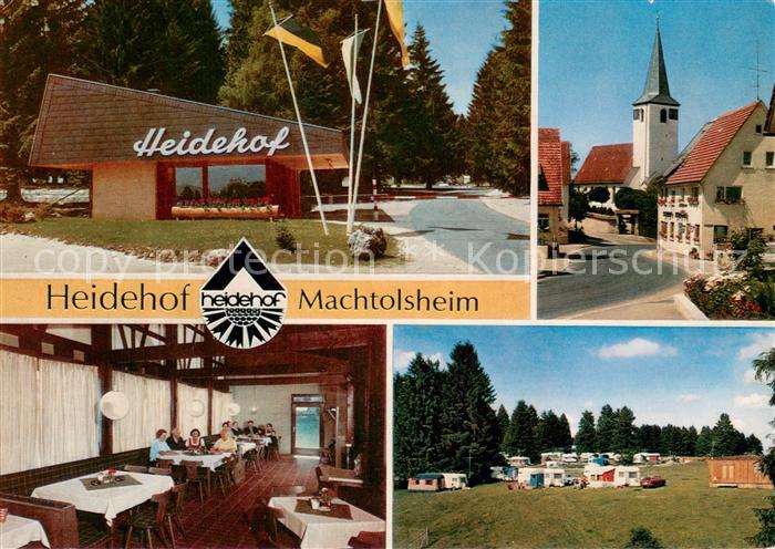 Machtolsheim Camping und Freizeitheim Heidehof Motiv mit Kirche