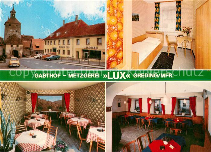 Greding Gasthof Metzgerei Lux Fremdenzimmer Gastraum