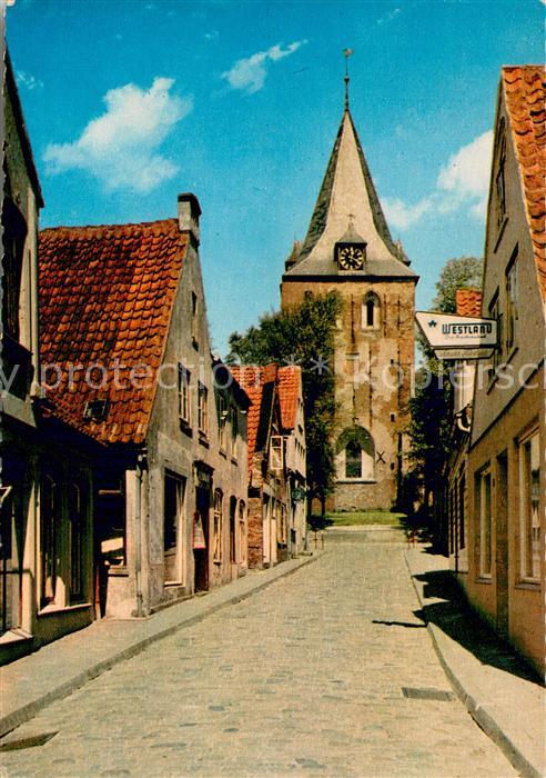 Garding Fischerstrasse mit Blick auf die Kirche