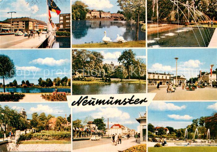 Neumuenster Schleswig-Holstein Teilansichten Wasserspiele Parkanlagen Promenade