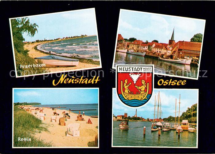 Neustadt Holstein Pelzerhaken Rettin Strand Hafen Fischkutter Segelboot Wappen