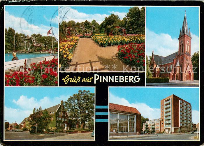 Pinneberg Badeanstalt Rosengarten Christuskirche Kreishaus Friedrich Ebert Stras