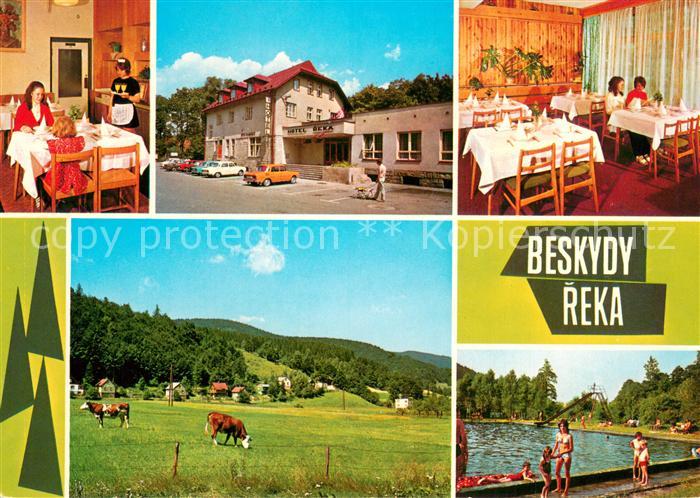 Reka Beskyda Hotel Reka Restaurant Freibad Viehweide Landschaftspanorama