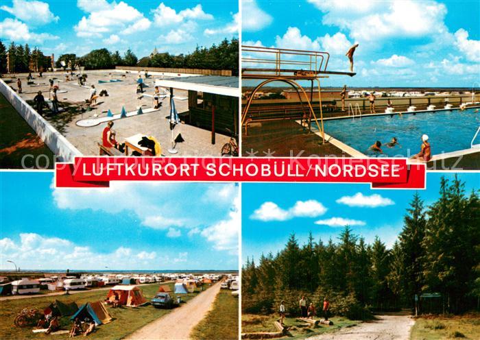 Schobuell Husum Minigolf Freibad Campingplatz Waldpfad