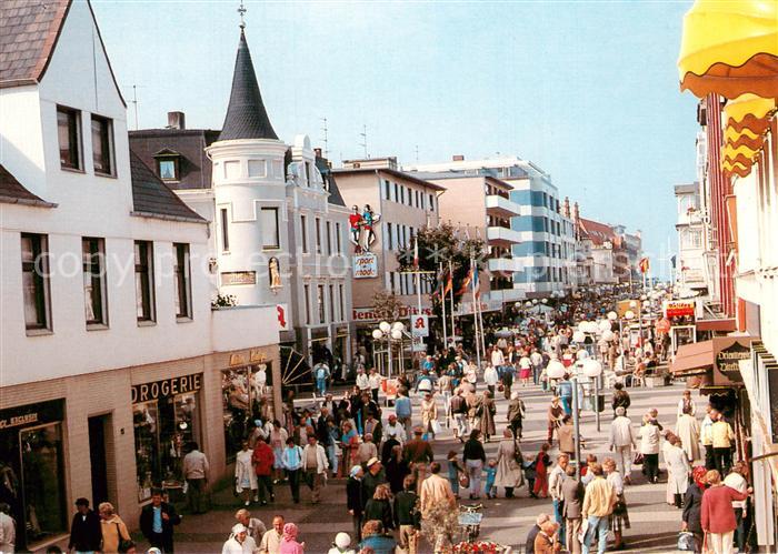 Westerland Sylt Fussgaenger Boulevard Friedrichstrasse