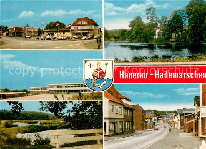 Hanerau-Hademarschen Ortsansicht Hauptstrasse Partie am Wasser