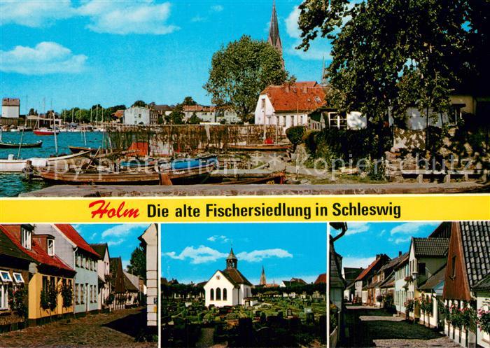 Holm Holstein Alte Fischersiedlung Hafen Fischerboote Ortsmotive