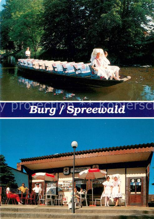 Burg Spreewald Kahnfaehre Kiosk Hafeneck