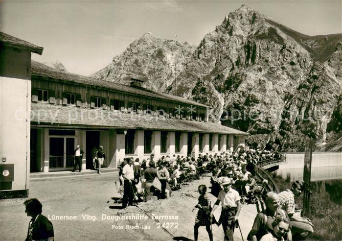 Luenersee Vorarlberg Douglasshuette Terrasse Alpen