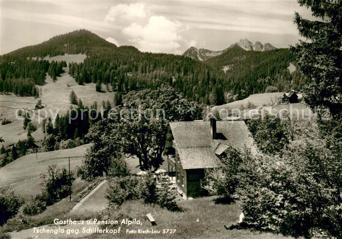 Tschengla Vorarlberg Gasthaus Pension Alpila gegen Schillerkopf Alpen