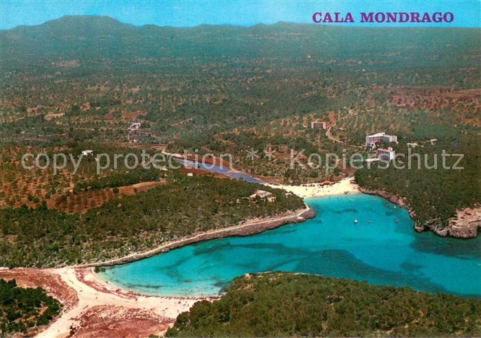 Cala Mondrago Fliegeraufnahme Strand