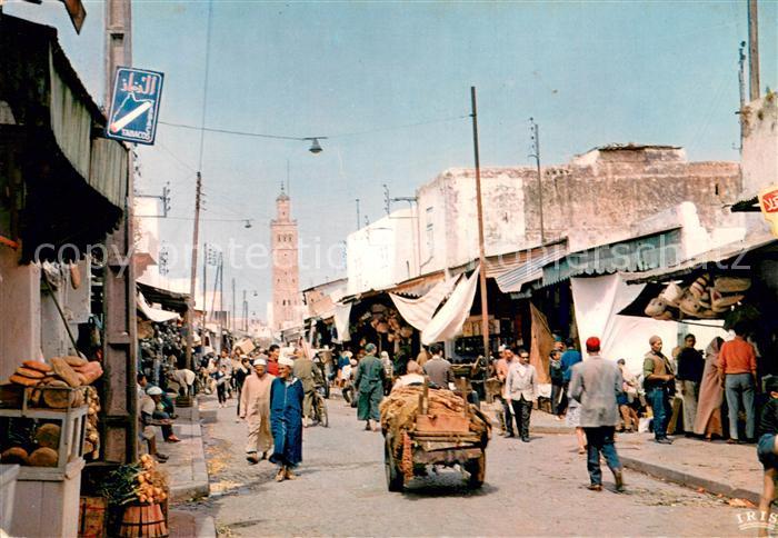 Marrakech Marrakesch Strasse in Medina