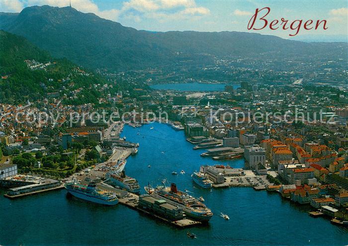 Bergen Norwegen Fliegeraufnahme