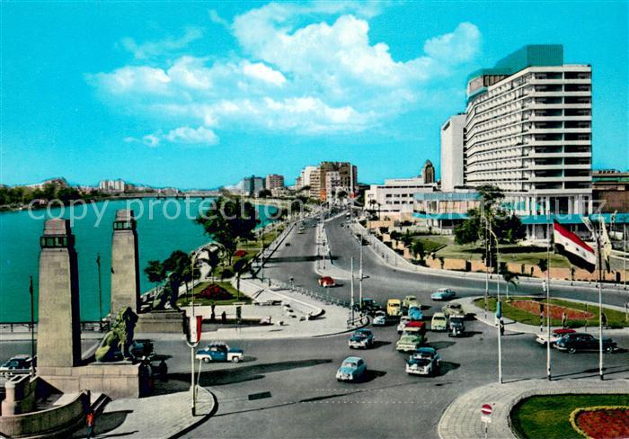 Kairo Caire Die Nil Corniche mit Hilton Hotel