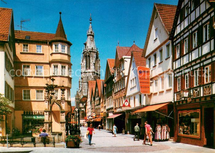 Reutlingen BW Fussgaengerzone Kirche