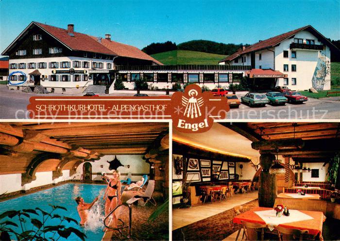 Oberstaufen Oberallgaeu Bayern Kur- und Ferienhotel Engel Teilansichten Pool