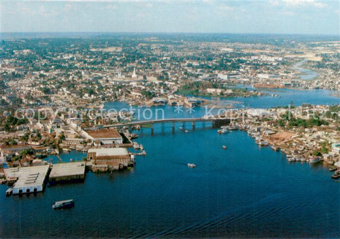 Manaus Brazil Fliegeraufnahme Educandos-Bruecke
