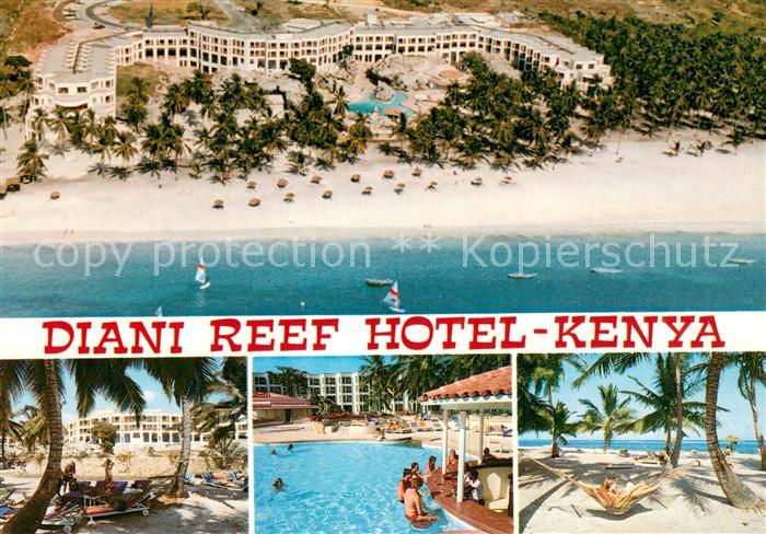Ukunda Kenya Fliegeraufnahme Diana Reef Hotel Strand