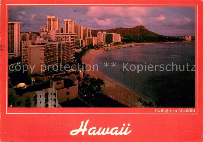 Waikiki Strand-Panorama Abendstimmung