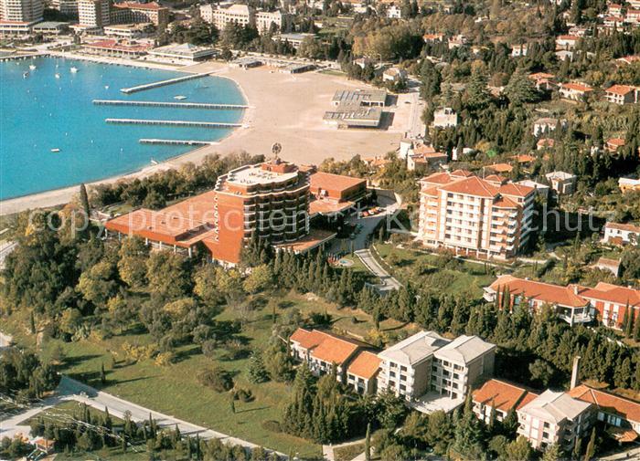 Portoroz Portorose Piran Istrien Slovenia Fliegeraufnahme Lucija