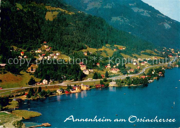 Annenheim Ossiacher See Fliegeraufnahme Teilansicht