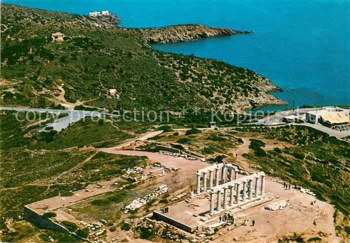Sounion Greece Fliegeraufnahme Poseidontempel