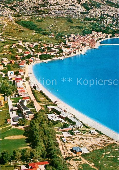 Baska Otok Krk Fliegeraufnahme Strand