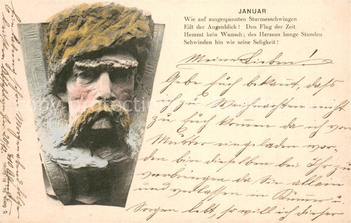 Gedicht auf AK Januar H.Geene