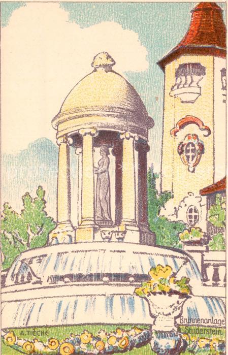 Landesausstellung Bern 1914 Brunnenanlage Studerstein