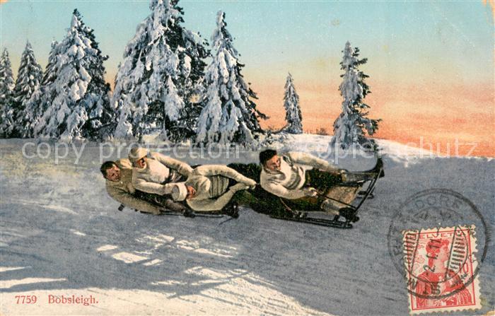 Schlitten Schnee 7759 Bobsleigh