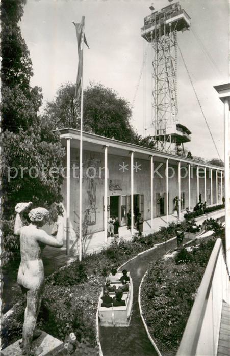 Landesausstellung Zuerich 1939 Schifflibach mit Seilbahnturm