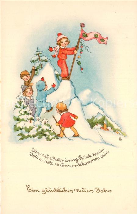 Neujahr Glueckwunschkarte