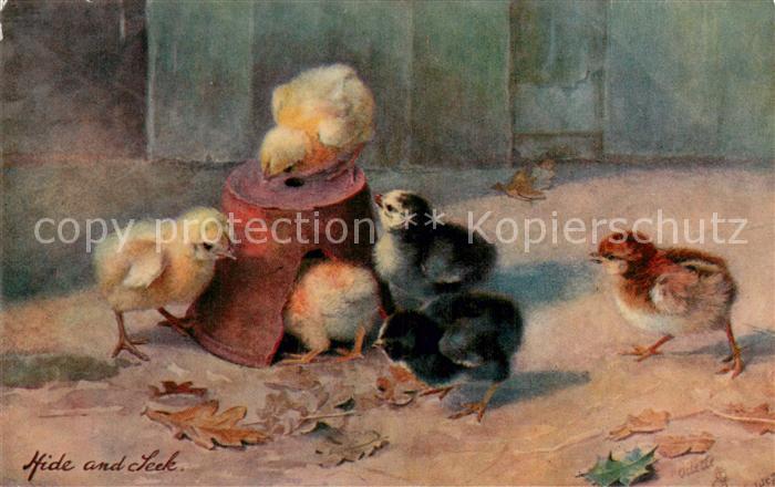 Verlag Tucks Oilette Serie 9175 Kuecken