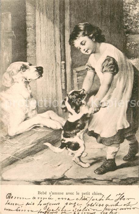 Hunde Bebe samuse avee le pitit chien